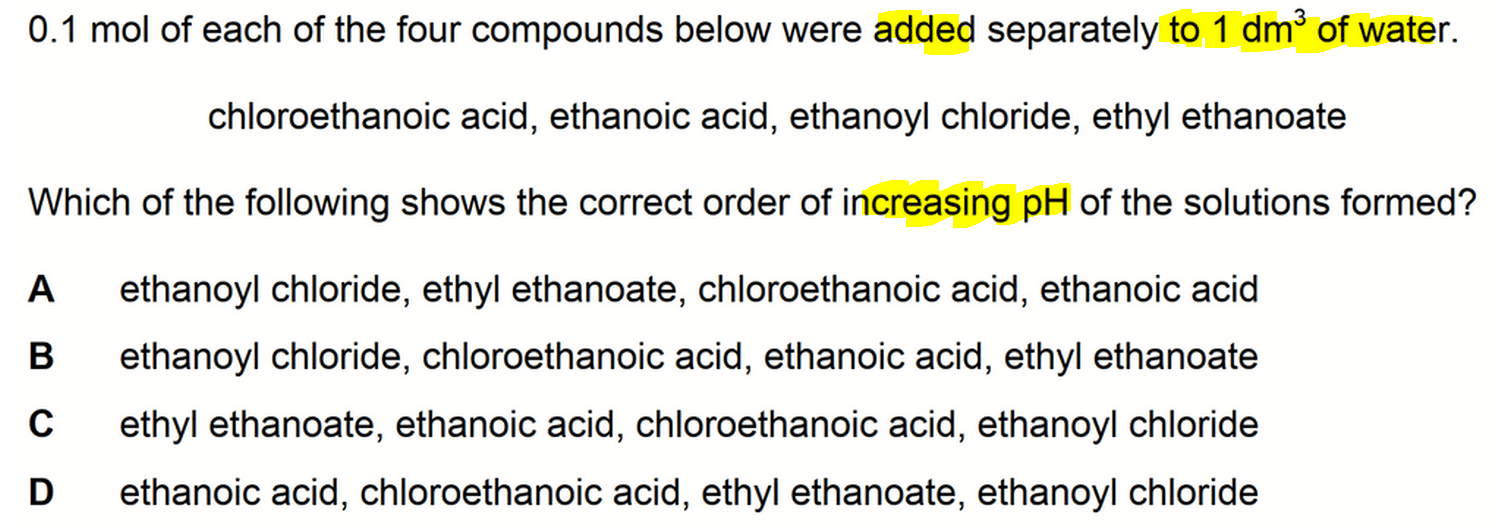 acidity of organic compounds question